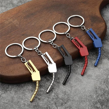 Creative Car Turbo Brake Disc Keychain Manual Transmission Lever Caliper Metal Keyring for Women Men Phone Pendant 4S Shop Gifts